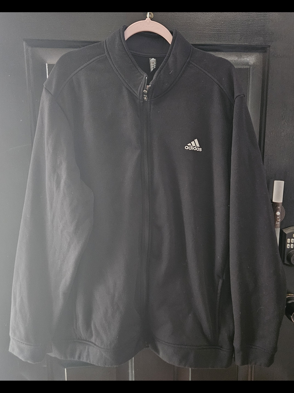 adidas Mens Black Full-Zip Performance Jacket 2XL